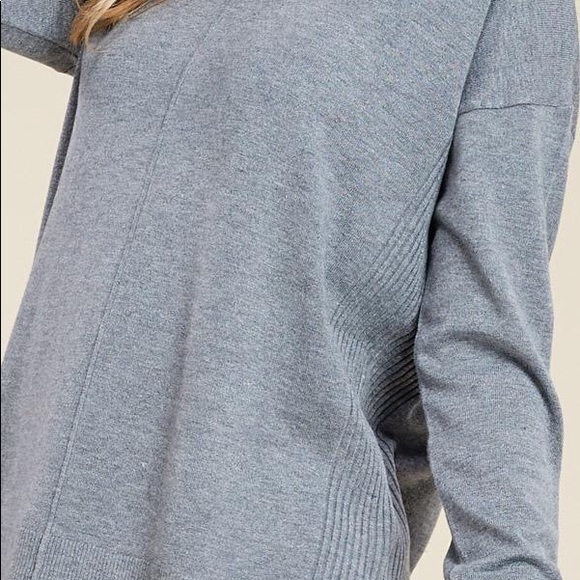 **LAST ONE!** Boutique Grey Center Seamed Sweater - Picture 6 of 6